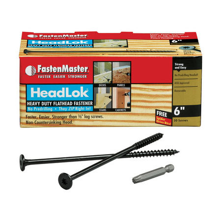 Fastenmaster Deck Screw, 6 in, 50 PK FMHLGM006-50